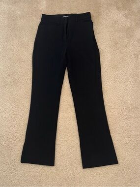 Express Columnist Barely Boot High Rise Black Women's Dress Pants
